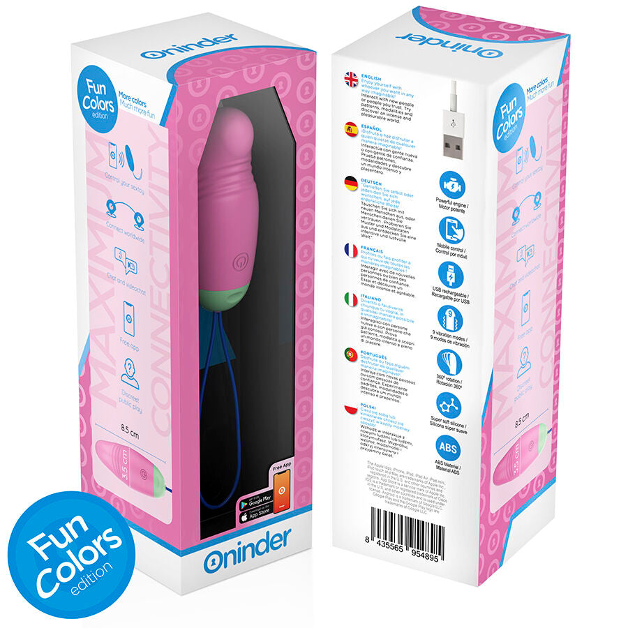 ONINDER CUTE - Love Pleasure 360° vibrerende-roterende silikonegg - gratis global app