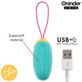 ONINDER CUTE - Love Pleasure Vibrerende egg med roterende silikonperler gratis global app