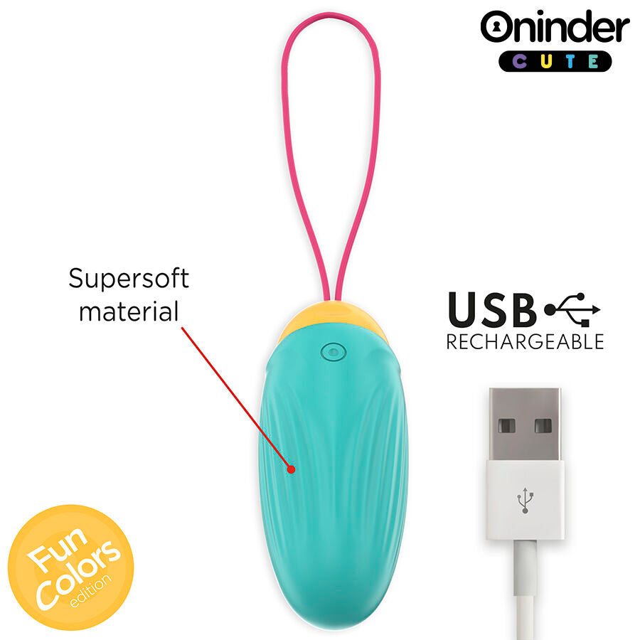 ONINDER CUTE - Love Pleasure Vibrerende egg med roterende silikonperler gratis global app