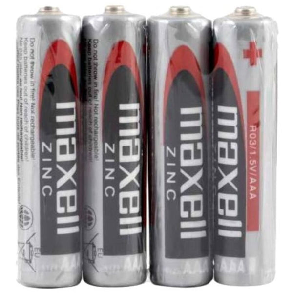 MAXELL - Salina Manganese AAA-batterier R03 4-pakning
