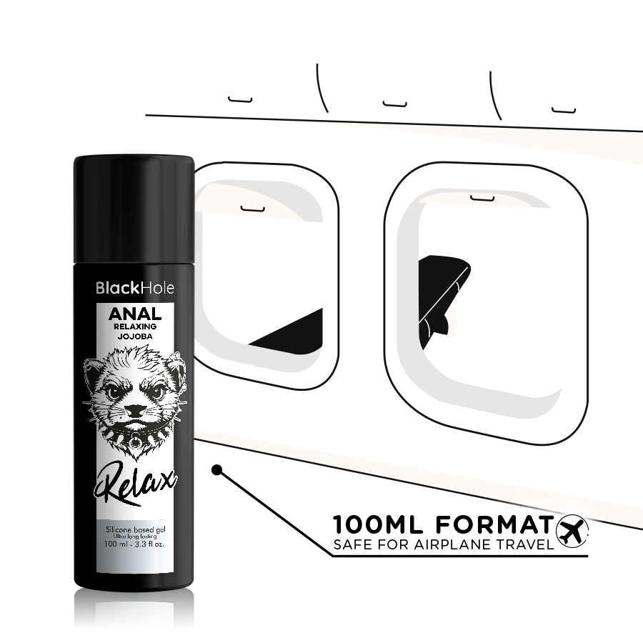 BLACK HOLE - Avslappende Analt Glidemiddel Jojoba Silikonbasert 100 ml