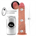 COCK MILLER - Realistisk dildo med sugekopp og vibrasjon med fjernkontroll 20,5 cm