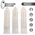 COCK MILLER - Dildo med sugekopp, lys og vibrasjon med fjernkontroll Hvit 21,5 cm
