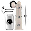COCK MILLER - Dildo med sugekopp, lys og vibrasjon med fjernkontroll Hvit 21,5 cm
