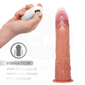 COCK MILLER - Hyperrealistisk dildo med sugekopp og støtefunksjon med fjernkontroll 19,5 cm