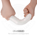COCK MILLER - Dildo med sugekopp, lys og vibrasjon med fjernkontroll Hvit 19,5 cm