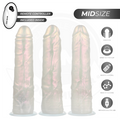 COCK MILLER - Dildo med sugekopp, lys og vibrasjon med fjernkontroll Hvit 20,5 cm
