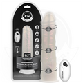 COCK MILLER - Dildo med sugekopp, lys og vibrasjon med fjernkontroll Hvit 20,5 cm