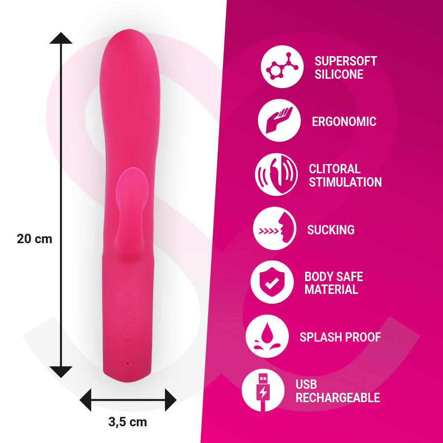 MORESSA - Dustin Rabbitvibrator med Lufttrykk i Premium-silikon