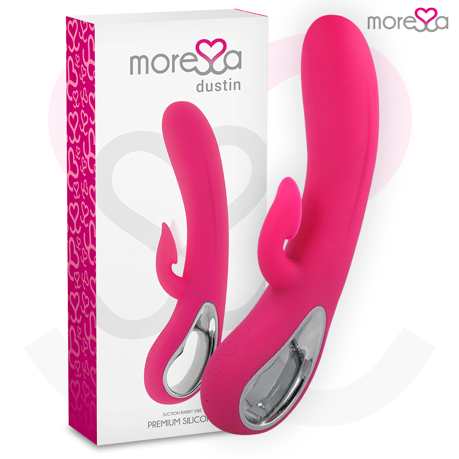MORESSA - Dustin Rabbitvibrator med Lufttrykk i Premium-silikon