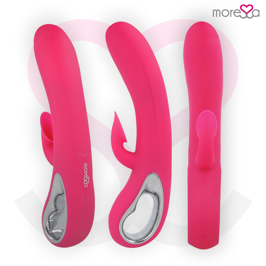 MORESSA - Dustin Rabbitvibrator med Lufttrykk i Premium-silikon