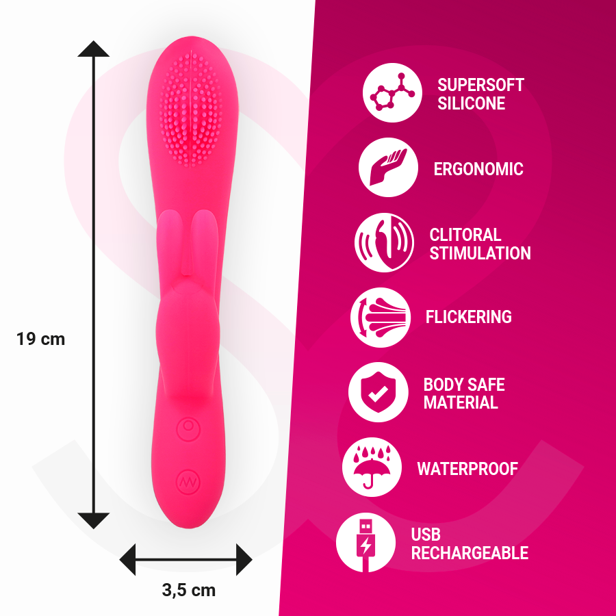 MORESSA - Gino Oppladbar Rabbitvibrator i Premium-silikon