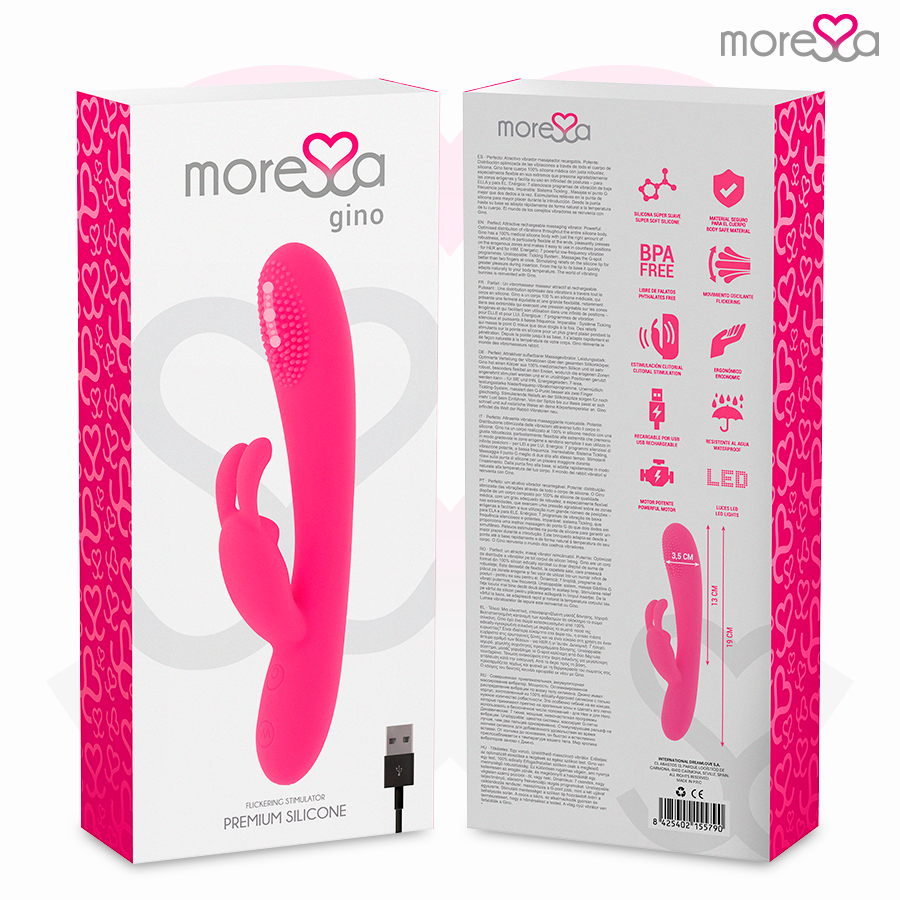 MORESSA - Gino Oppladbar Rabbitvibrator i Premium-silikon