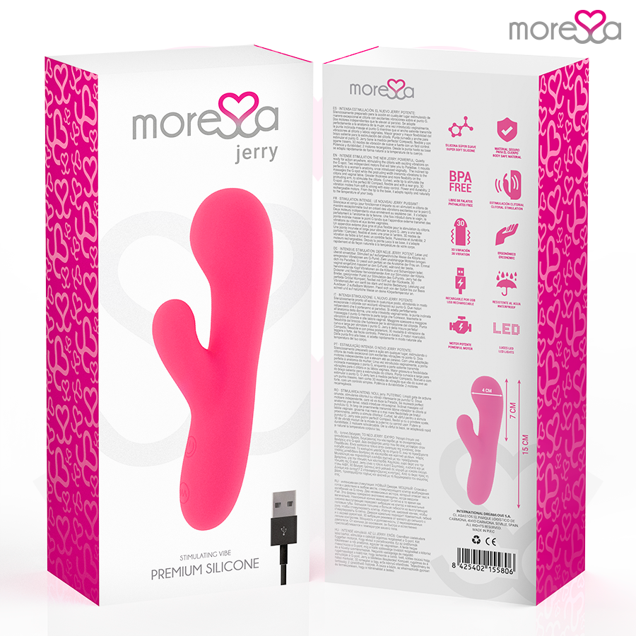 MORESSA - Jerry Oppladbar Rabbitvibrator i Premium-silikon