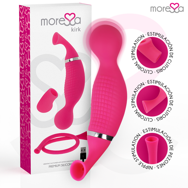 MORESSA - Kirk 4-i-1 Vibrator med Lufttrykk i Premium-silikon