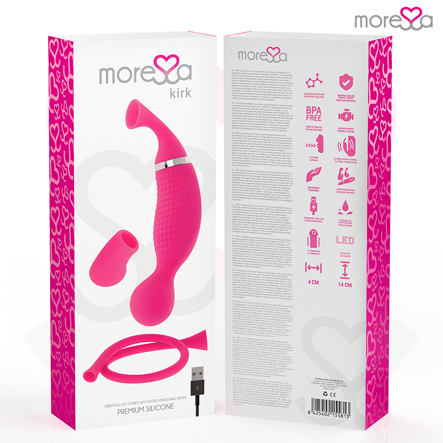 MORESSA - Kirk 4-i-1 Vibrator med Lufttrykk i Premium-silikon