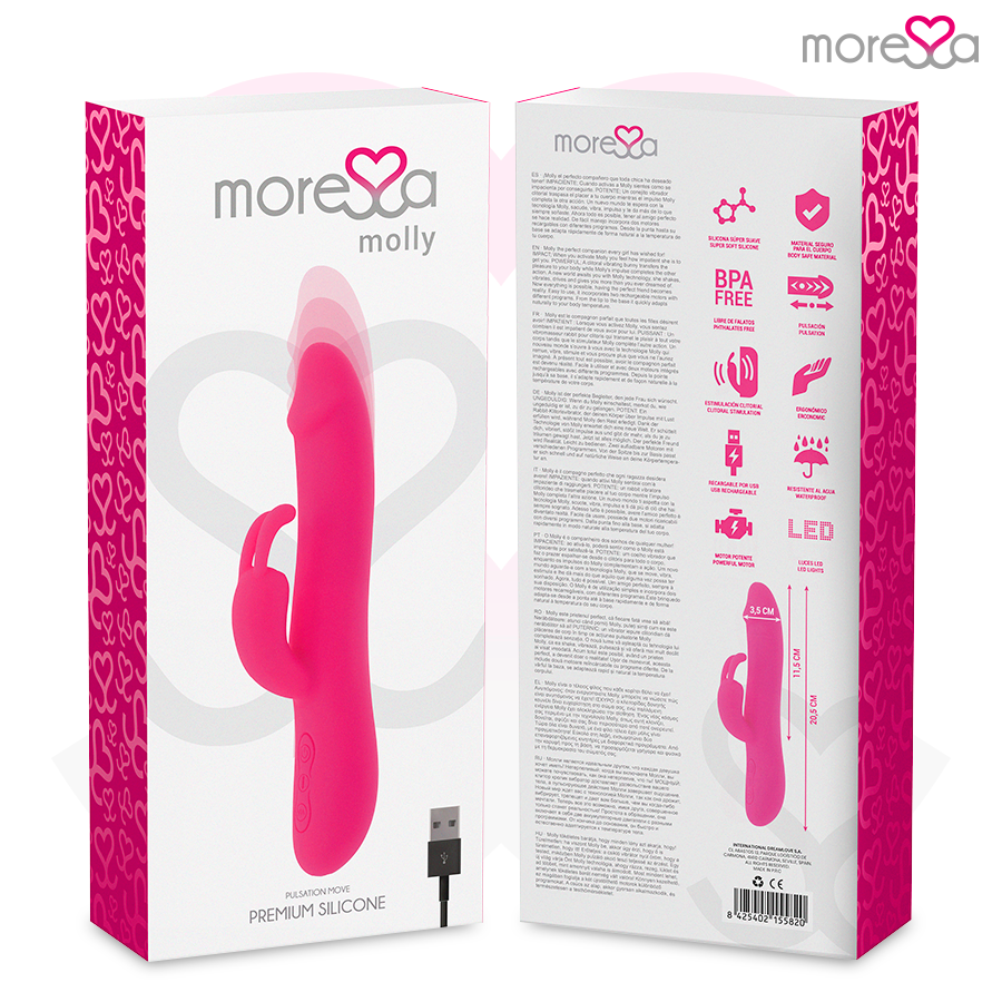 MORESSA - Molly Oppladbar Rabbitvibrator i Premium-silikon