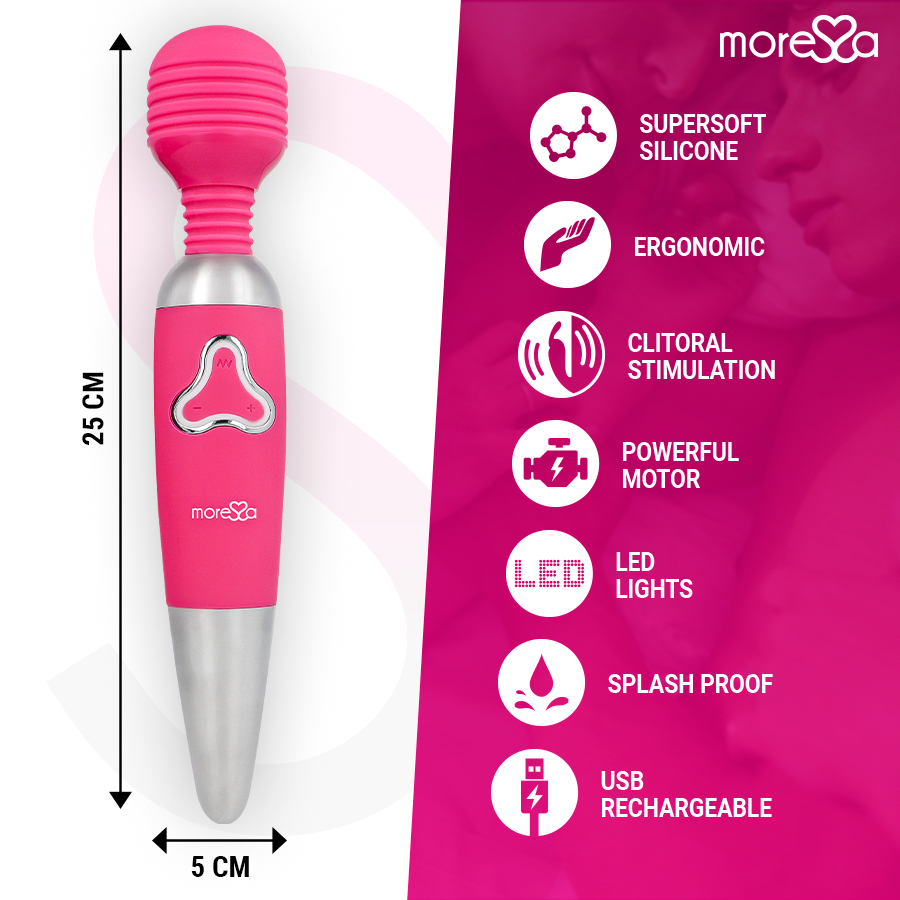MORESSA - Odilon Oppladbar Massasjestav i Premium-silikon