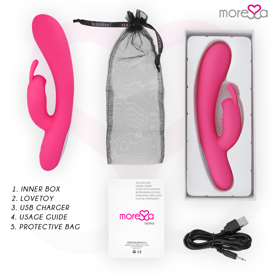 MORESSA - Telmo Oppladbar Rabbitvibrator i Premium-silikon