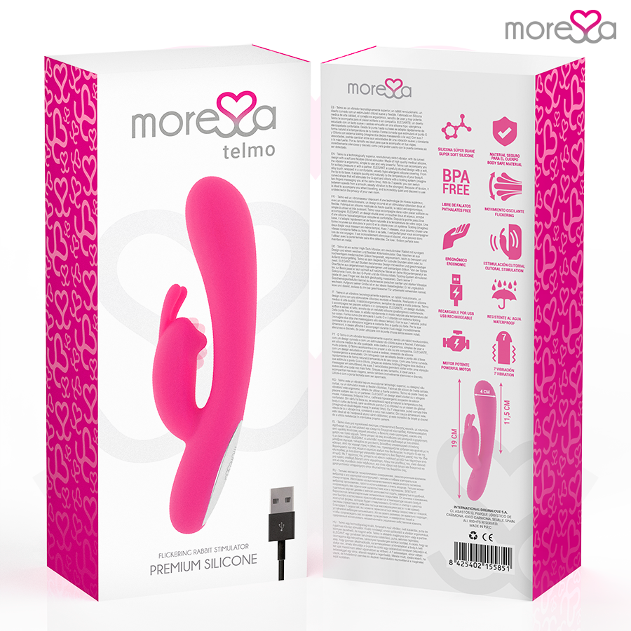 MORESSA - Telmo Oppladbar Rabbitvibrator i Premium-silikon