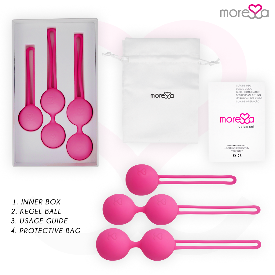 MORESSA - Osian Premium Knipekule-sett Rosa (51 g / 85 g / 101 g)