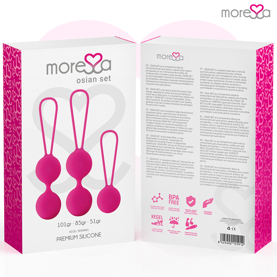 MORESSA - Osian Premium Knipekule-sett Rosa (51 g / 85 g / 101 g)