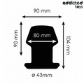 ADDICTED TOYS - Ekstrem Hul Analplugg i Silikon 10,4 cm [str. L]