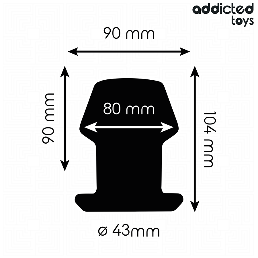 ADDICTED TOYS - Ekstrem Hul Analplugg i Silikon 10,4 cm [str. L]