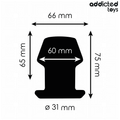 ADDICTED TOYS - Ekstrem Hul Analplugg i Silikon 7,5 cm [str. S]