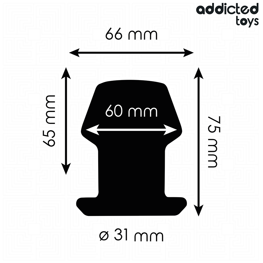 ADDICTED TOYS - Ekstrem Hul Analplugg i Silikon 7,5 cm [str. S]