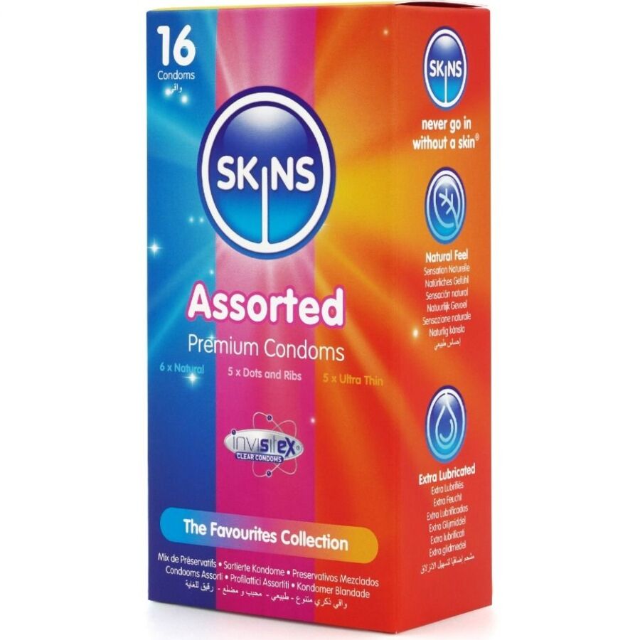 SKINS - Assorted Standard Kondomer 16 stk