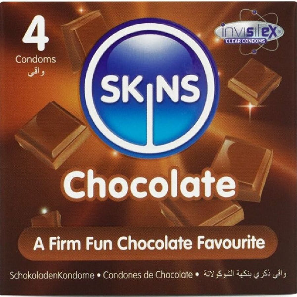 SKINS - Sjokolade Smakskondomer 4-pakning