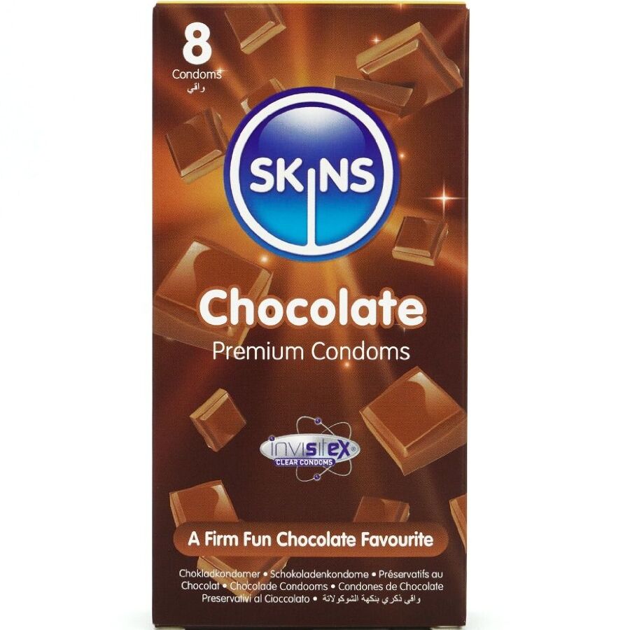 SKINS - Chocolate Kondomer med Smak 8 stk