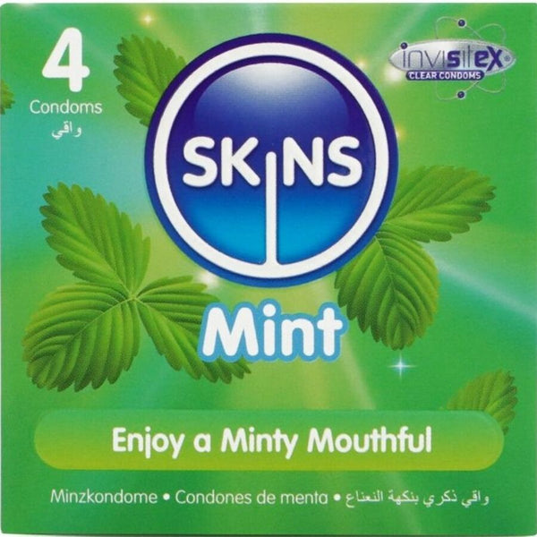 SKINS - Mint Kondomer med Smak 4 stk