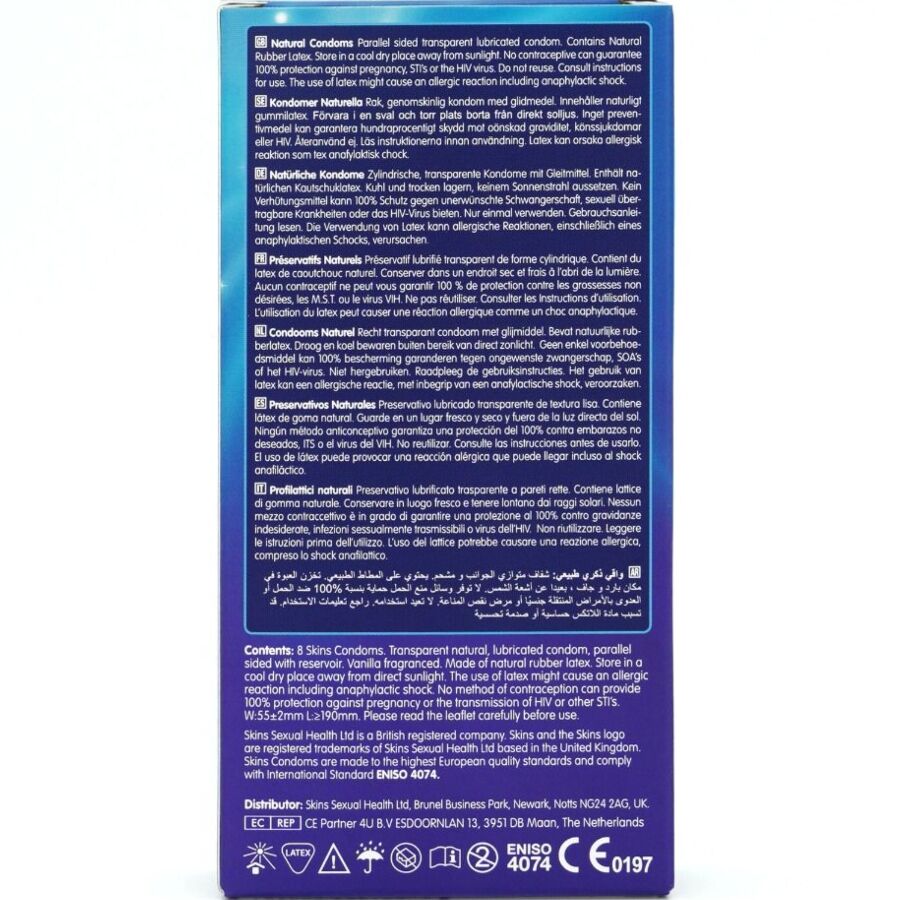 SKINS - Natural Standard Kondomer 8 stk