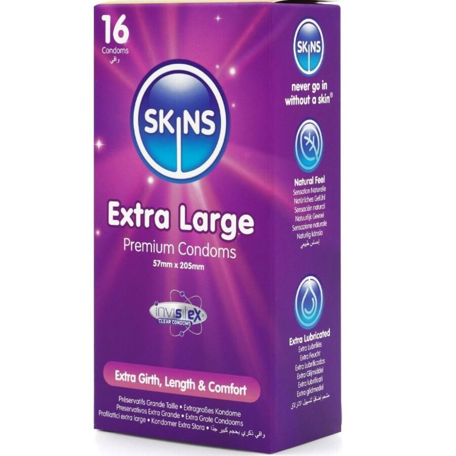 SKINS - Extra Large Store Kondomer 16 stk