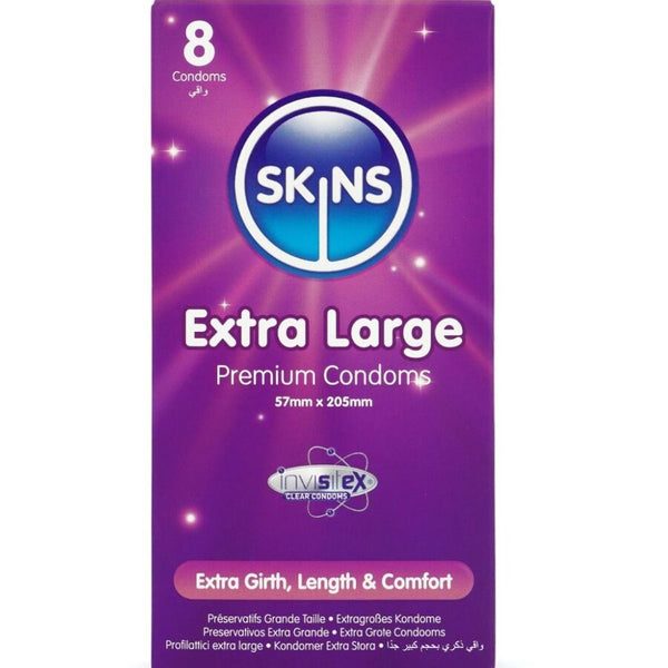 SKINS - Extra Large Store Kondomer 8 stk