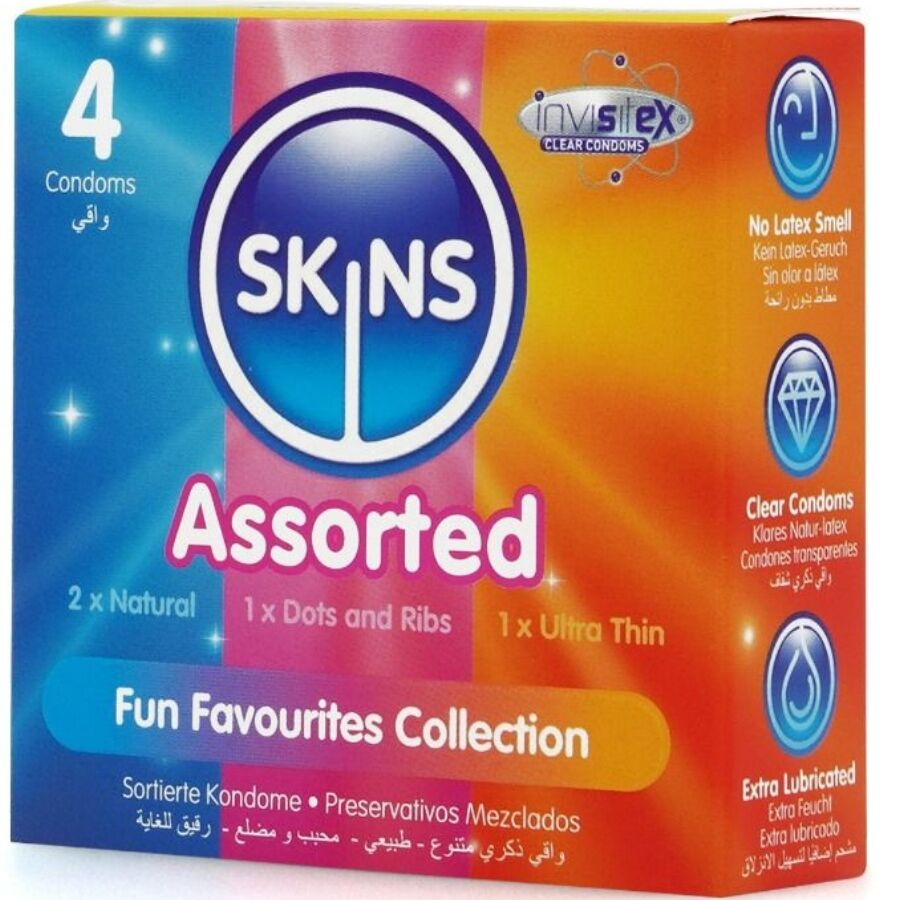 SKINS - Assorted Standard Kondomer 4 stk