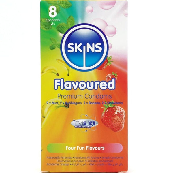 SKINS - Multi Flavors Smakskondomer 8-pakning