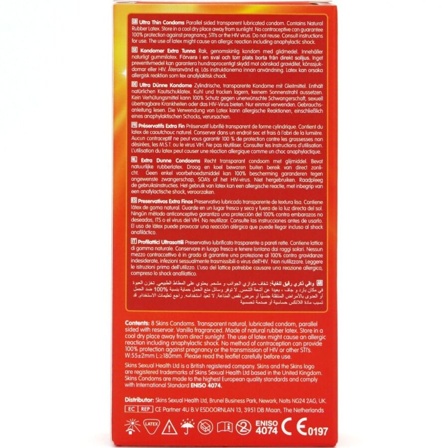 SKINS - Ultra Thin Tynne Kondomer 8 stk