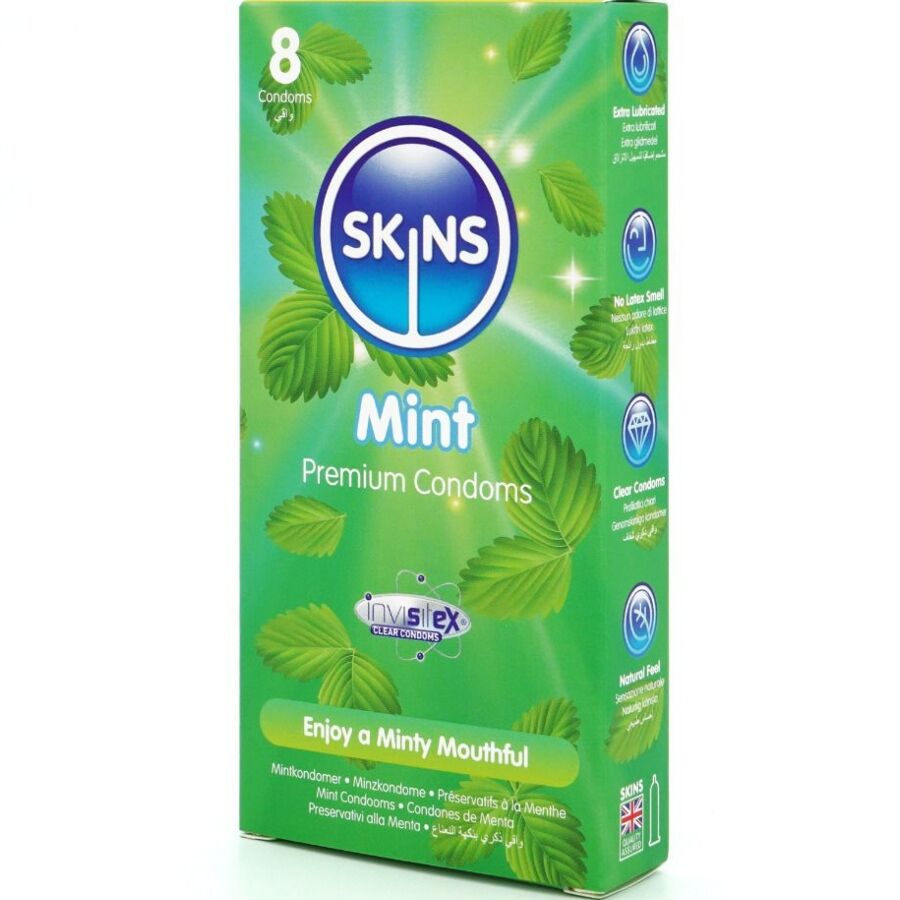 SKINS - Mint Kondomer med Smak 8 stk