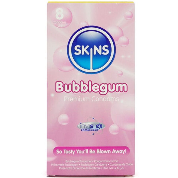 SKINS - Bubblegum Kondomer med Smak 8 stk