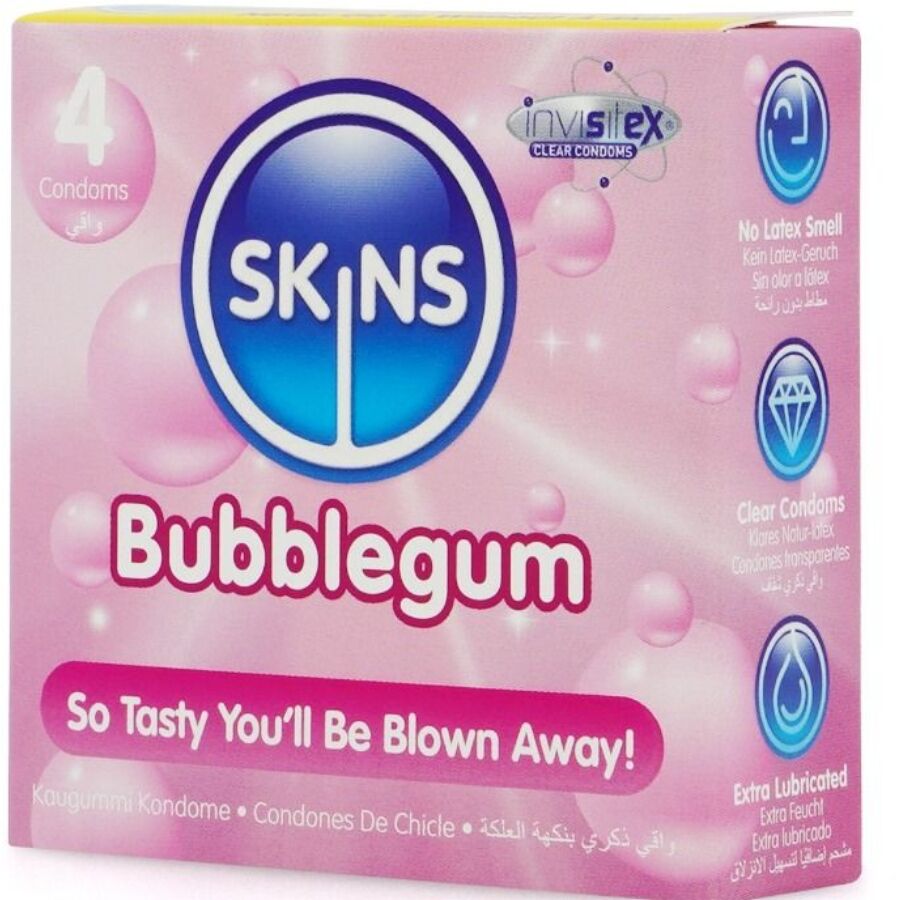 SKINS - Tyggegummi Smakskondomer 4-pakning