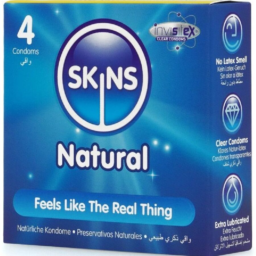 SKINS - Natural Standard Kondomer 4 stk