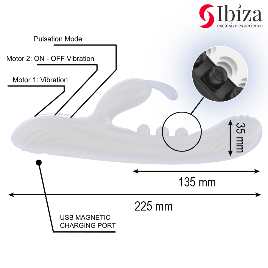 IBIZA - Rabbitvibrator med pulsering
