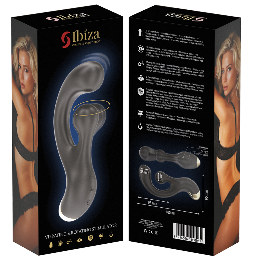 IBIZA - Vibrerende og roterende stimulator