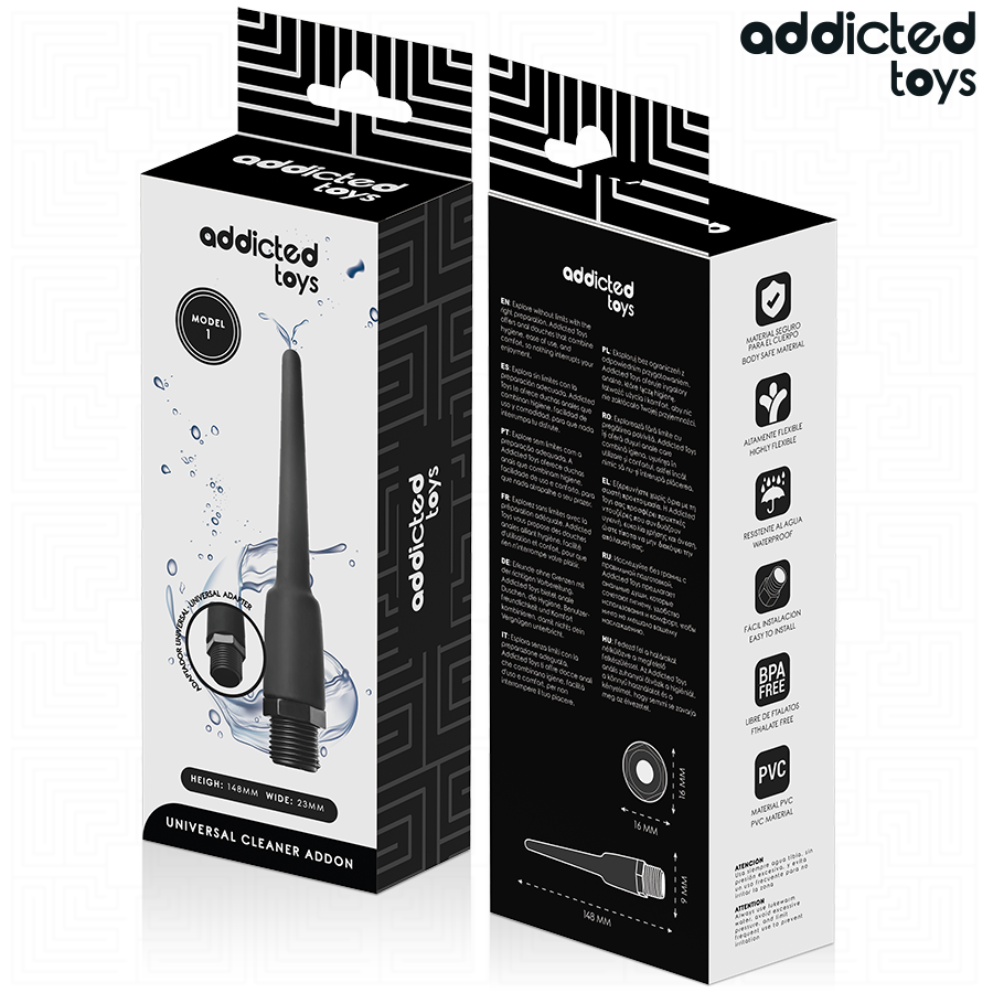ADDICTED TOYS - Analrenser med Universaladapter Modell 1