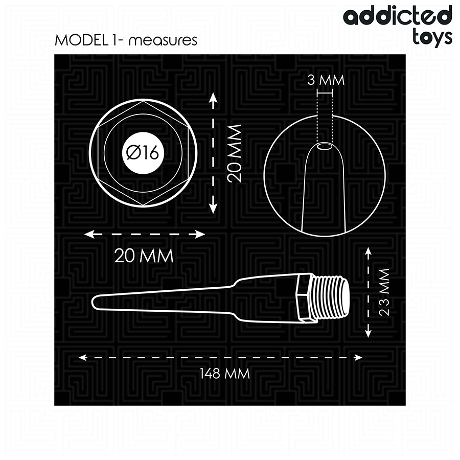 ADDICTED TOYS - Analrenser med Universaladapter Modell 1
