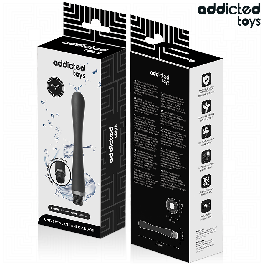 ADDICTED TOYS - Analrenser med Universaladapter Modell 4