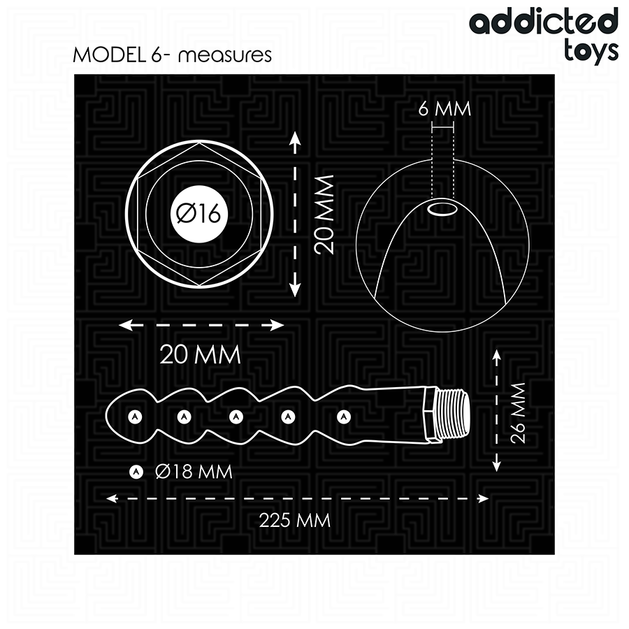 ADDICTED TOYS - Analrenser med Universaladapter Modell 6